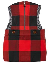 Vivienne Westwood - Foam Checked Virgin Wool Miniskirt - Lyst