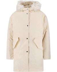 Jil Sander - Faux Fur Trim Hooded Jacket - Lyst