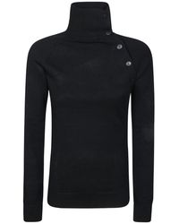 Dondup - Slim Fit Button Detailed Mock Neck Jumper - Lyst