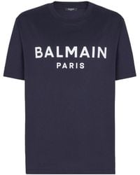 Balmain - Logo Printed Crewneck T-Shirt - Lyst