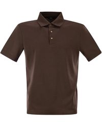 Herno - Short-Sleeved Knitted Polo Shirt - Lyst