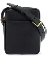 Tom Ford - Logo Stamp Zipped Messenger Bag - Lyst