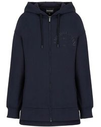 Emporio Armani - Logo-Print Zip-Up Hoodie - Lyst