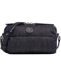 Moncler - New Keoni Denim Cross Body Bag - Lyst