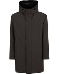 Herno - Hooded Concealed-Fasten Parka - Lyst