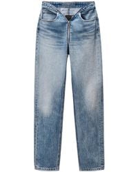 Alexander Wang - Dipped V-Waist Straight-Leg Jeans - Lyst