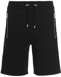 Balmain - Embossed Bermuda Shorts - Lyst