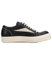 Rick Owens - Round Toe Lace-Up Sneakers - Lyst