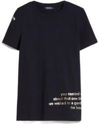 Max Mara - Slogan Printed Crewneck T-Shirt - Lyst