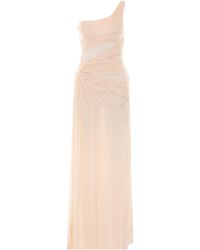 Elisabetta Franchi - Draped One-Shoulder Dress - Lyst