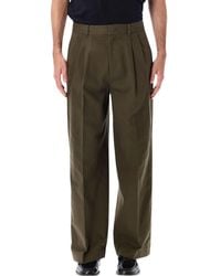 DUNST - Double Pleated Wide-Leg Chino Pants - Lyst