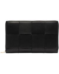 Bottega Veneta - Intreccio Zip Around Wallet - Lyst