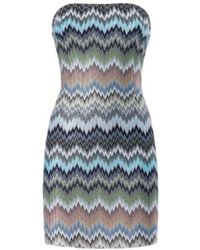 Missoni - Chevron Strapless Mini Dress - Lyst