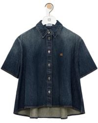 Loewe - Logo-Embroidery Short-Sleeve Shirt - Lyst