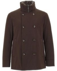 Montecore - Quilted Bib Double-Breasted Coat - Lyst