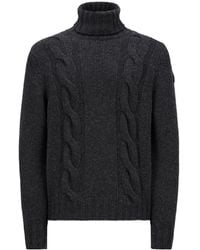 Moncler - Wool Cashmere Polo Neck Jumper - Lyst