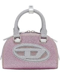 DIESEL - Mini 1Dr Dome Rhinestone-Embellished Tote Bag - Lyst