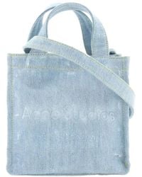 Acne Studios - Logo Embossed Denim Tote Bag - Lyst