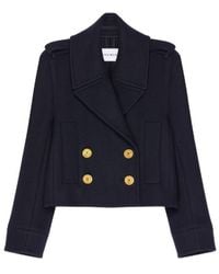 Givenchy - Double-Breasted Short Peacoat - Lyst