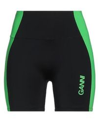 Ganni - Logo High-Waisted Shorts - Lyst