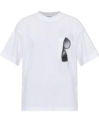 Moschino - Sunglasses Print Pocket T-Shirt - Lyst