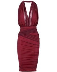 Amazuìn - Transparent Pleated Midi Dress - Lyst