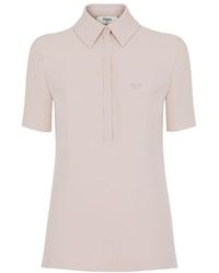 Fendi - Logo Embroidered Short Sleeved Polo Shirt - Lyst