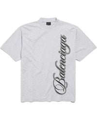 Balenciaga - Cursive Medium Fit T-Shirt - Lyst