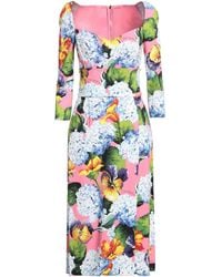 Dolce & Gabbana - Slim-Fit Floral Dress - Lyst