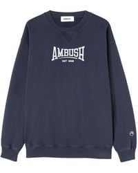 Ambush - Logo Embroidered Crewneck Sweatshirt - Lyst