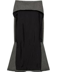Prada Prince-Of-Wales Midi Dress in Gray | Lyst