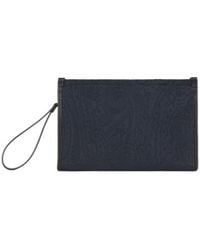 Etro - Large Nylon Jacquard Pouch - Lyst
