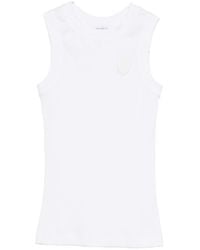 Brunello Cucinelli - Logo Patch Ribbed Tank Top - Lyst