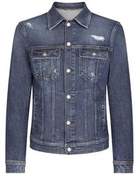 Dolce & Gabbana - Stretch Denim Jacket - Lyst