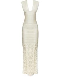 Versace - Draped Open-Back Dress - Lyst