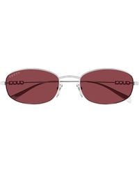 Gucci - Eyewear Oval Frame Sunglasses - Lyst