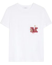 Max Mara - Nunzio Logo Embellished Crewneck T-Shirt - Lyst