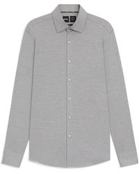 BOSS - Long-Sleeve Button-Fastening Shirt - Lyst