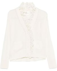 Ermanno Scervino - Lace-Trimmed Buttoned Cardigan - Lyst