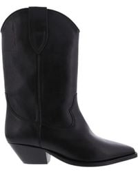Isabel Marant - Pointed Toe Block Heeled Ankle Boots - Lyst