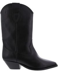 Isabel Marant - Pointed Toe Block Heeled Ankle Boots - Lyst