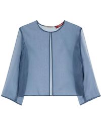 Max Mara - Silk Organza Cropped Jacket - Lyst