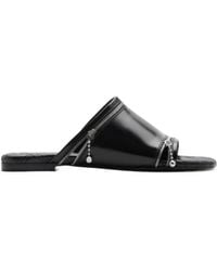 Burberry - Decorative-Zip Slip-On Sandals - Lyst