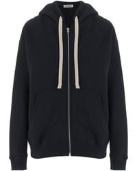 Jil Sander - Logo-Print Zip-Up Hoodie - Lyst