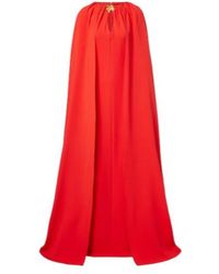 Oscar de la Renta - Cyclamen Silk-Blend Georgette Kaftan - Lyst