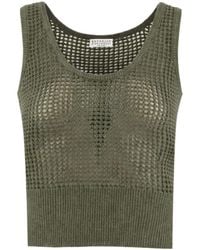 Brunello Cucinelli - Sleeveless Knitted Tank Top - Lyst