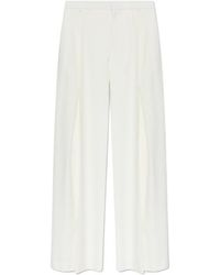 CASABLANCA - Pleated Wide-Leg Pants - Lyst