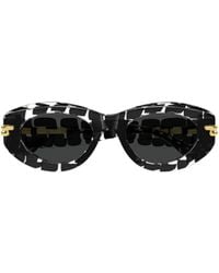 Bottega Veneta - Eyewear Oval Frame Sunglasses - Lyst