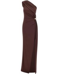 Elisabetta Franchi - Jersey Asymmetric Maxi Dress - Lyst