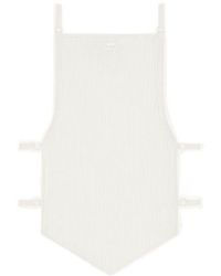 Courreges - Courrèges Logo Embroidered Ribbed-Knit Cropped Top - Lyst